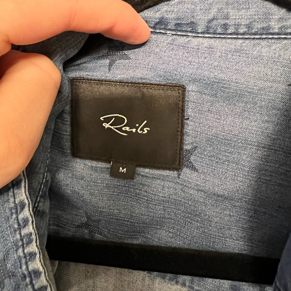 Rails star print chambray blouse - Picture 3 of 7